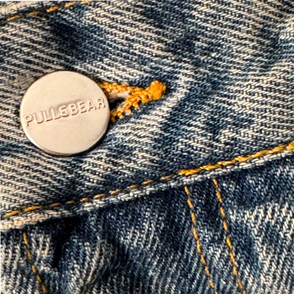 PULL&BEAR SKATER FIT MEN'S DENIM JEANS WASHED BLUE URBAN 90’s Y2K DOPE STREET 31 - Picture 6 of 10
